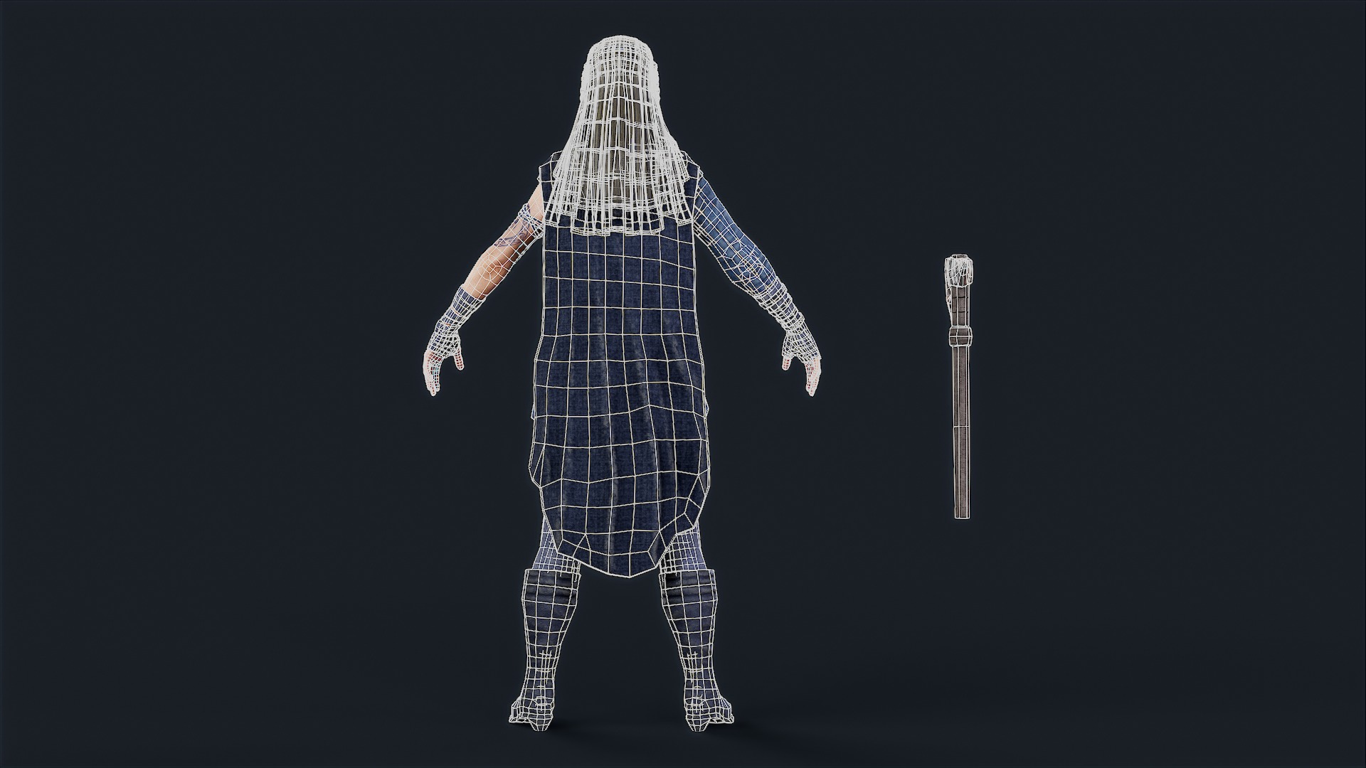 VIKING R 5 WOMAN BERSERKER Low-poly 3D model_15