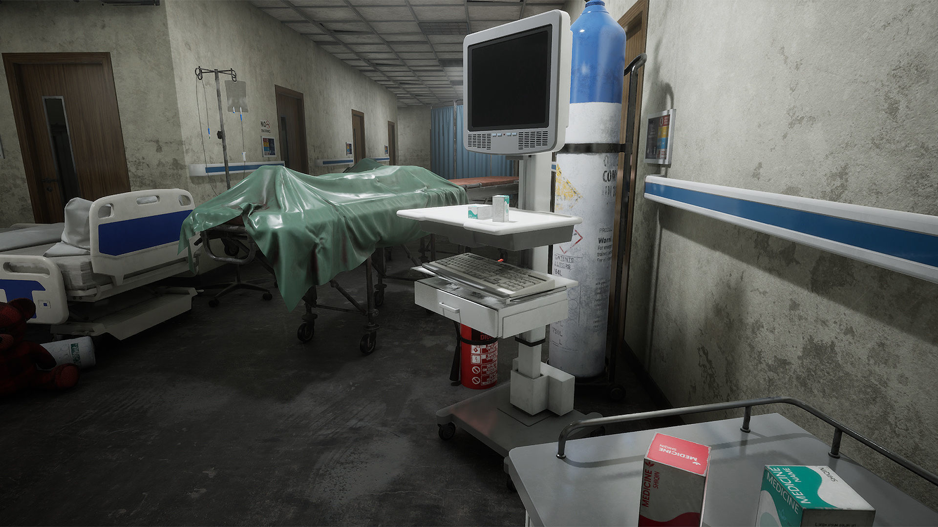 Hospital Horror Low-poly 3D model_2