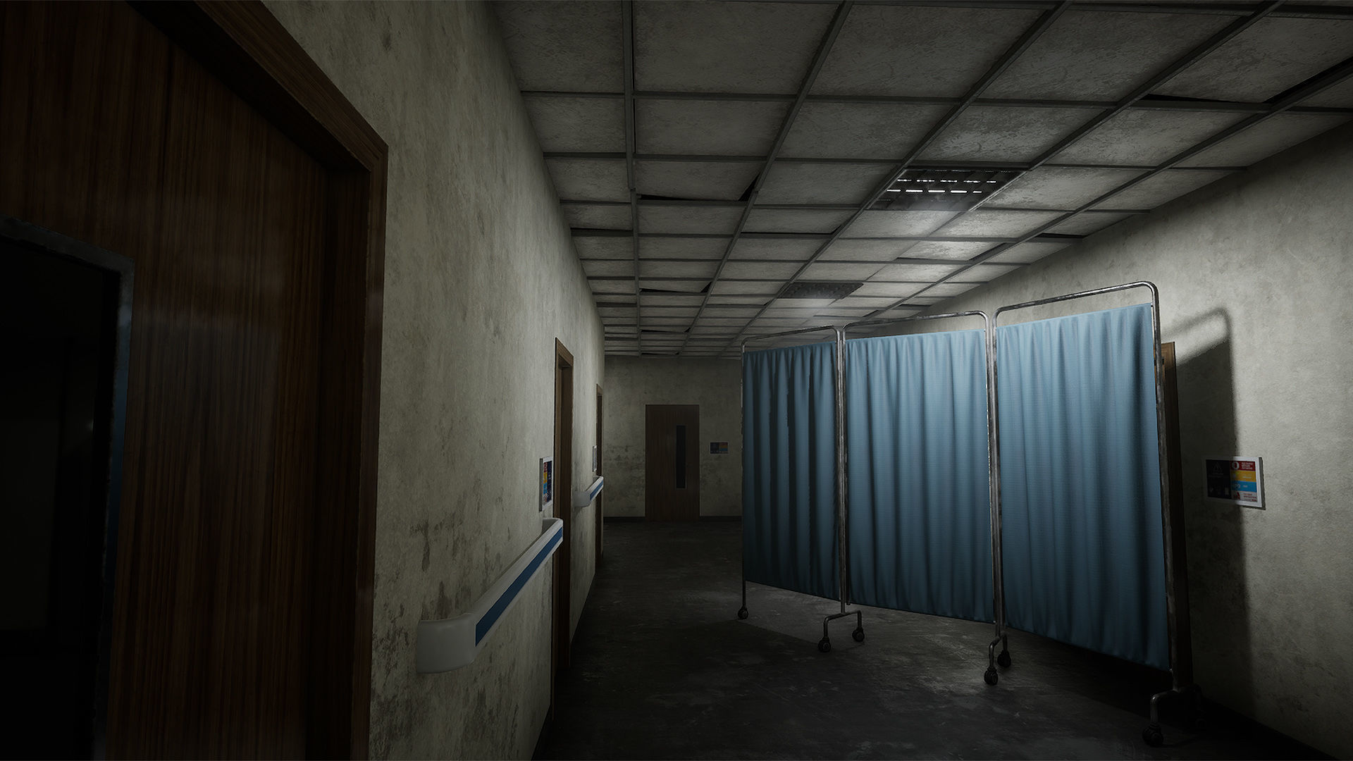 Hospital Horror Low-poly 3D model_4