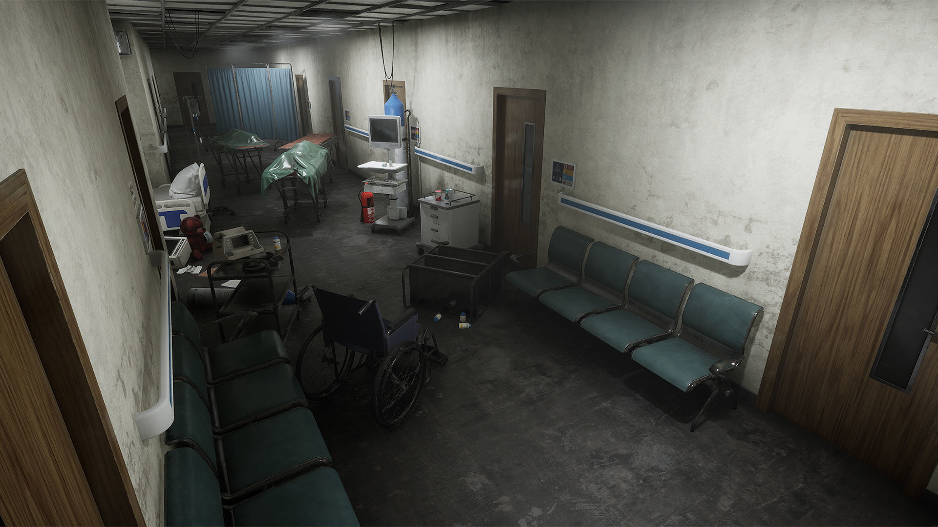 Hospital Horror Low-poly 3D model_1