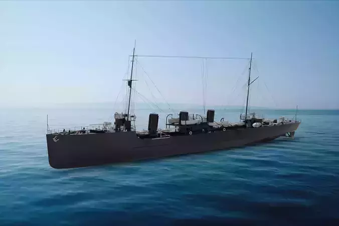 Derzky-class destroyer 3D model