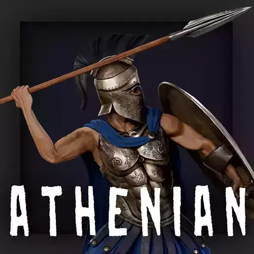 Athenian Heavy Hoplite  Low-poly 3D model