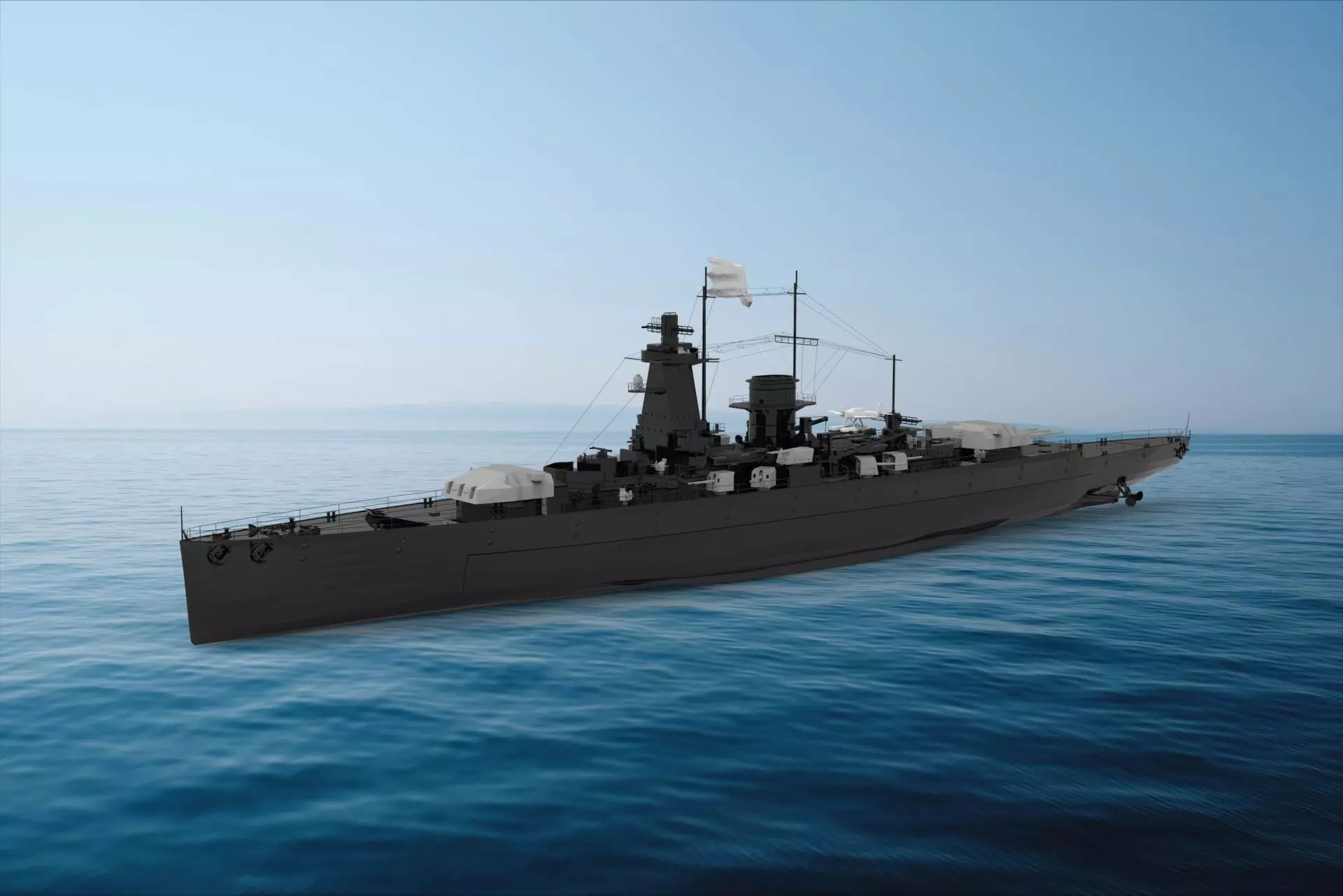 Deutschland-class cruiser 3D model_0