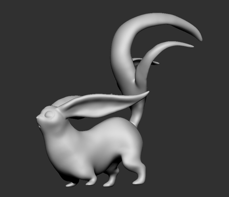 Carbuncle FFXIV STL  3D print model_4