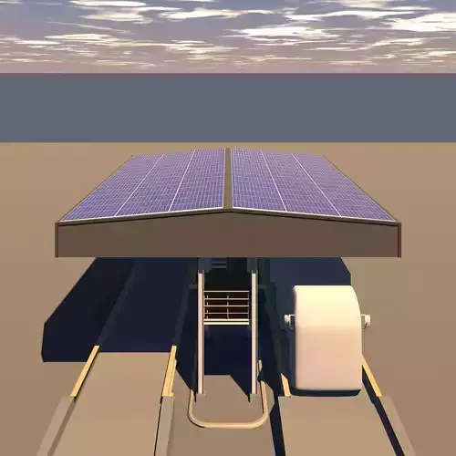 Truck weight scale station with solar cell 24i14 3D model