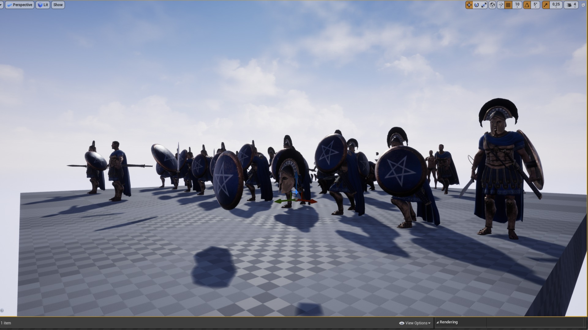 Athenian Royal Guard  Low-poly 3D model_16