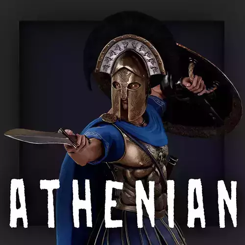 Athenian Royal Guard  Low-poly 3D model