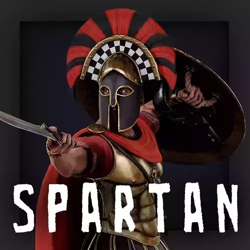 Spartan General Royal Guard Low-poly 3D model