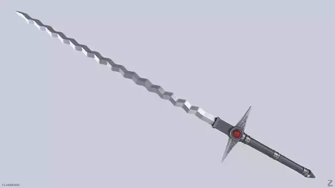 Flamberge Low-poly 3D model