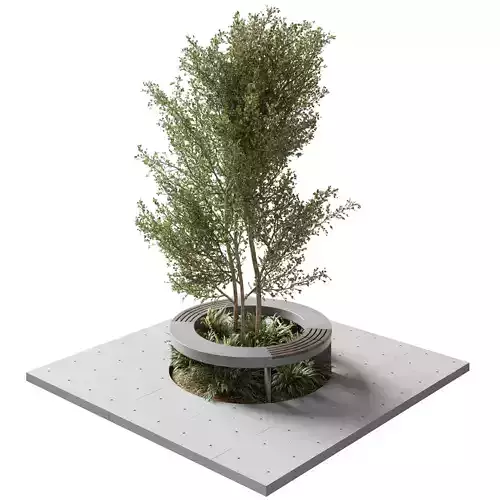  - Urban Furniture - Green Benches With plants 54