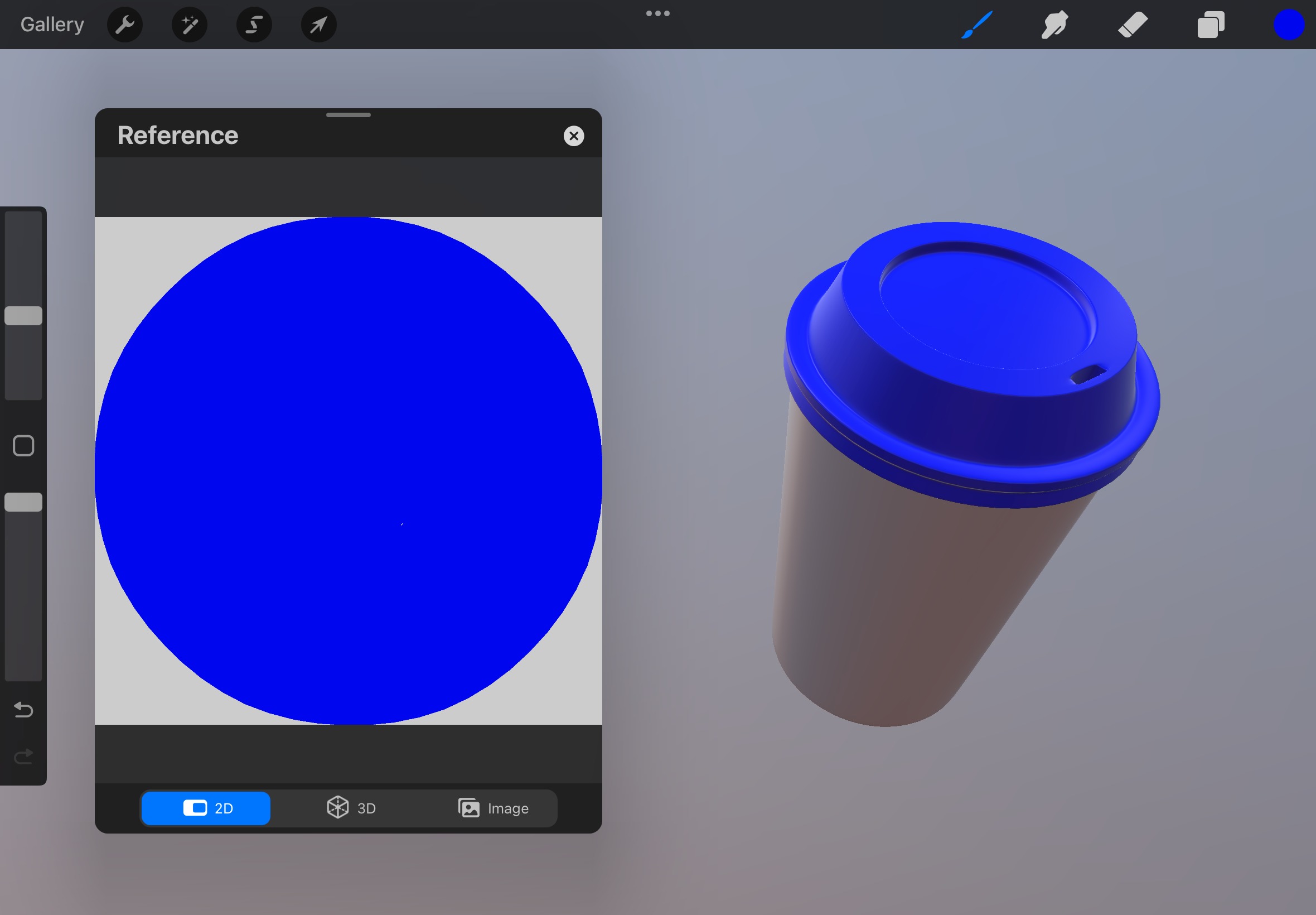 Coffee Cup - White 3D Model for Procreate 3D model_2
