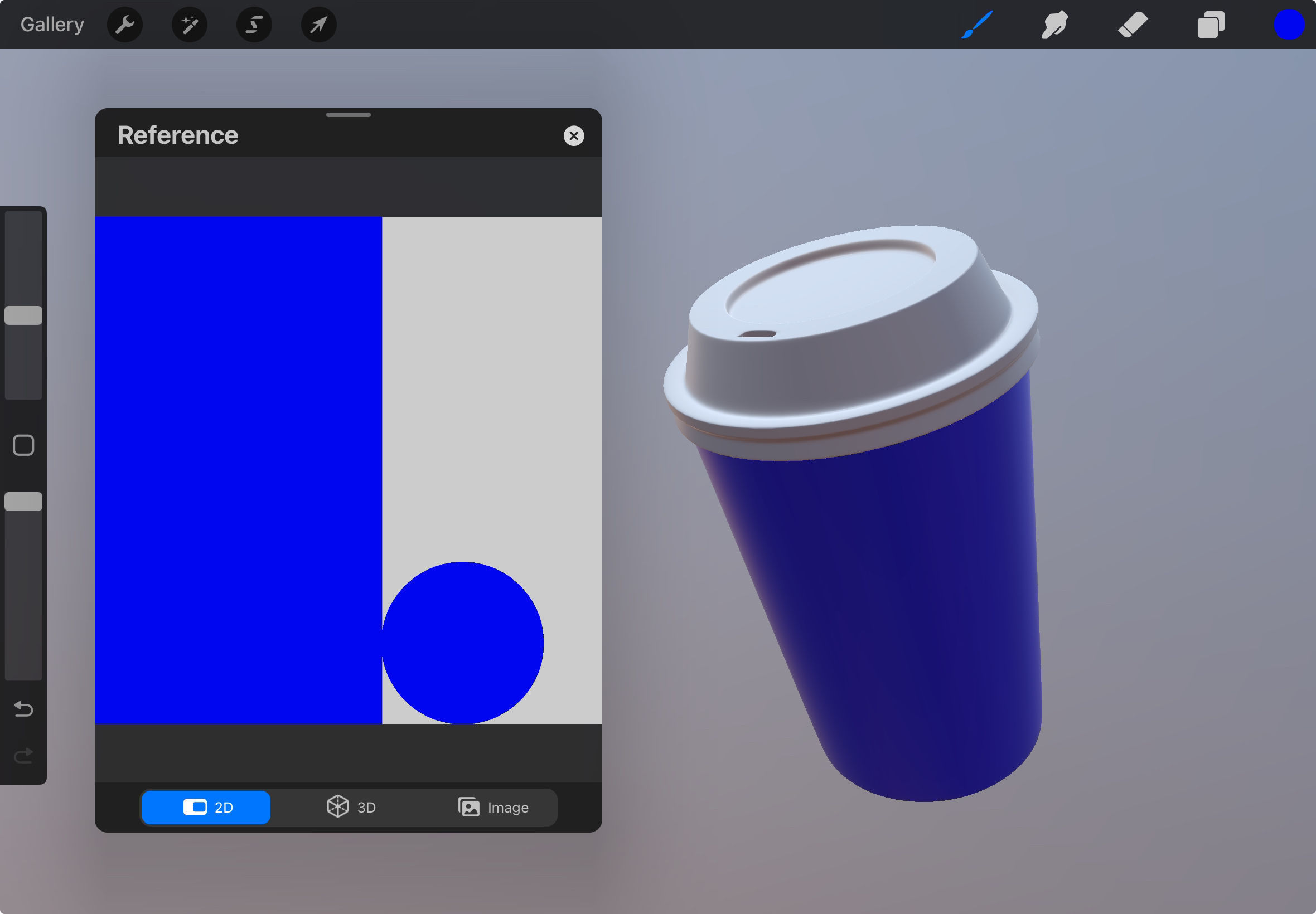 Coffee Cup - White 3D Model for Procreate 3D model_1
