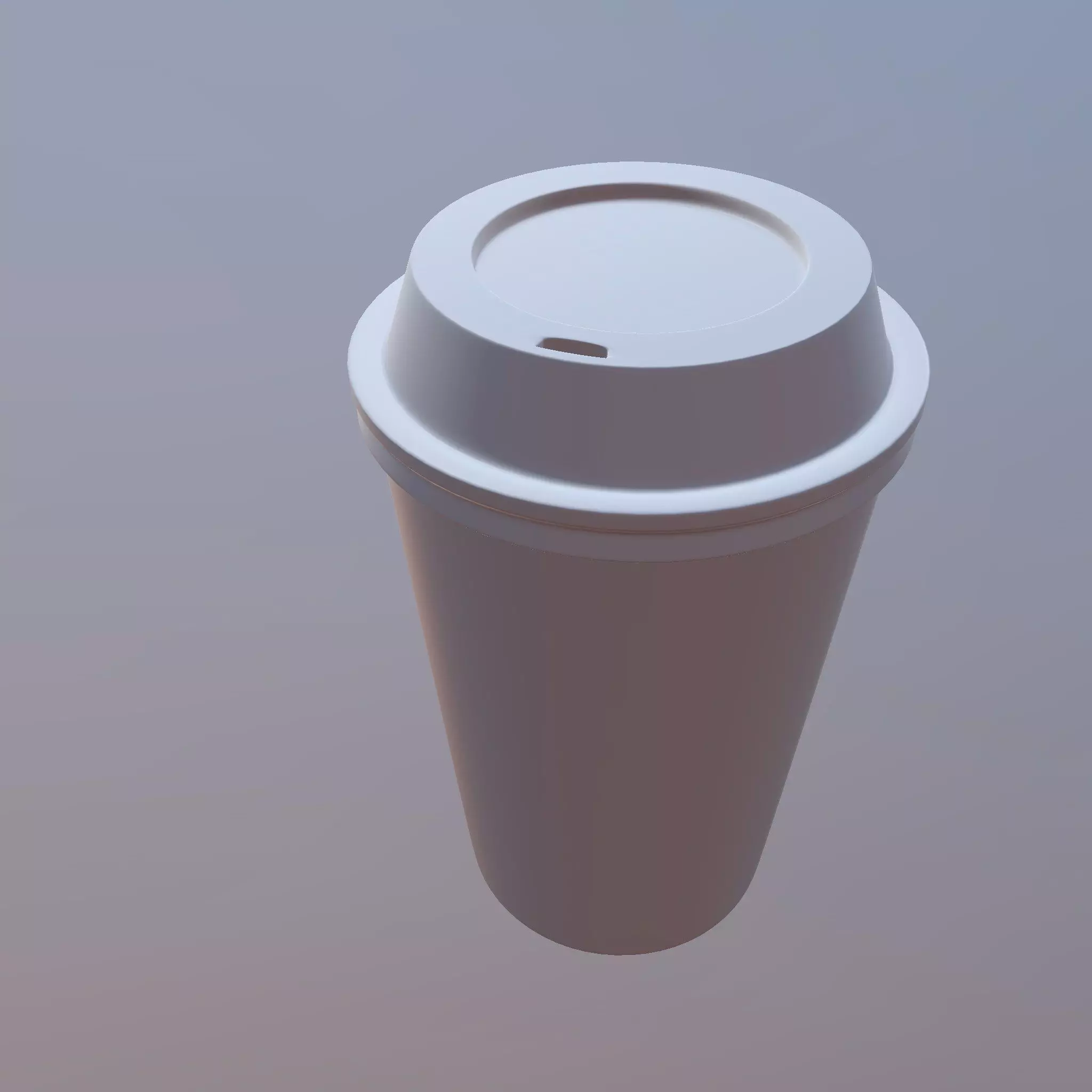 Coffee Cup - White 3D Model for Procreate 3D model_0