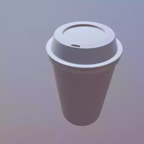 Coffee Cup - White 3D Model for Procreate