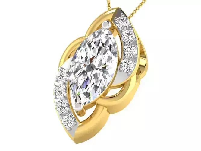 Luxe Shine Classic Gold Pendant for Girls