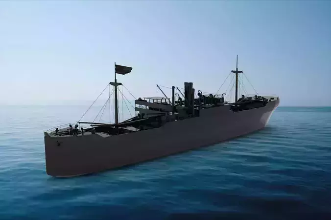 Hog island cargo carrier 3D model