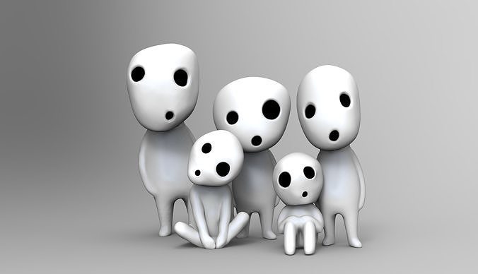 KODAMA - 5 pieces  3D print model