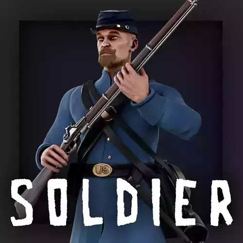 Soldier s1 v2  Low-poly 3D model