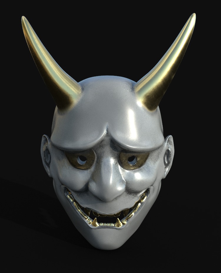 Hannya Mask - Japanese Mask 3D print model_1