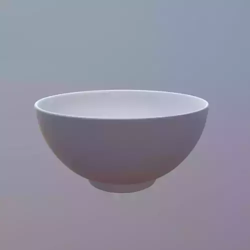 Soup Bowl - White 3D Model for Procreate 3D