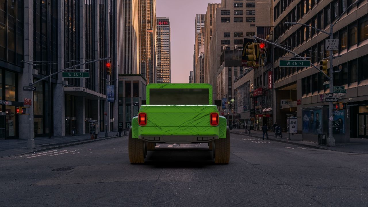 Jeep Wrangler Low-poly 3D model_7
