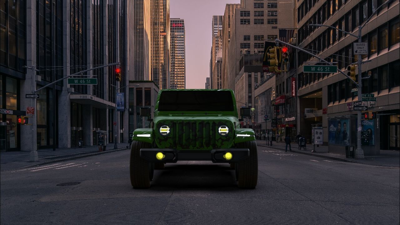 Jeep Wrangler Low-poly 3D model_9