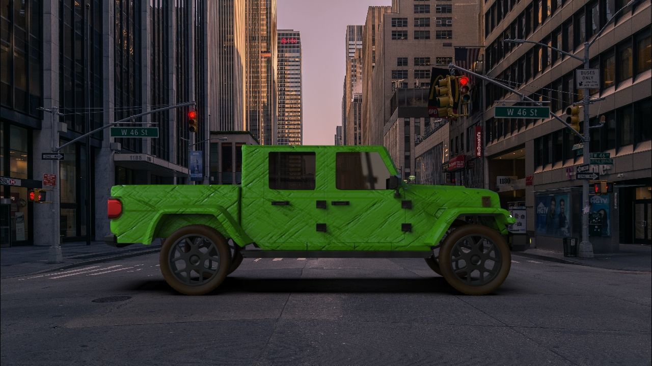 Jeep Wrangler Low-poly 3D model_12