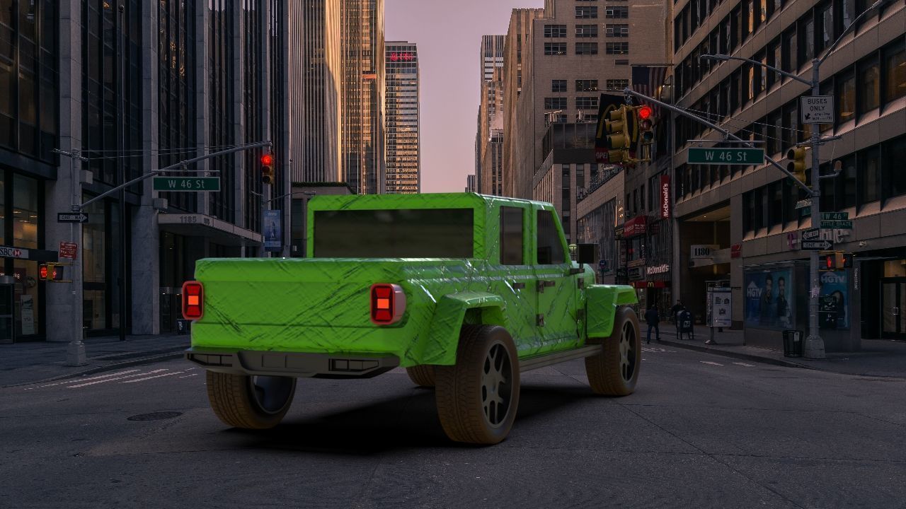 Jeep Wrangler Low-poly 3D model_5