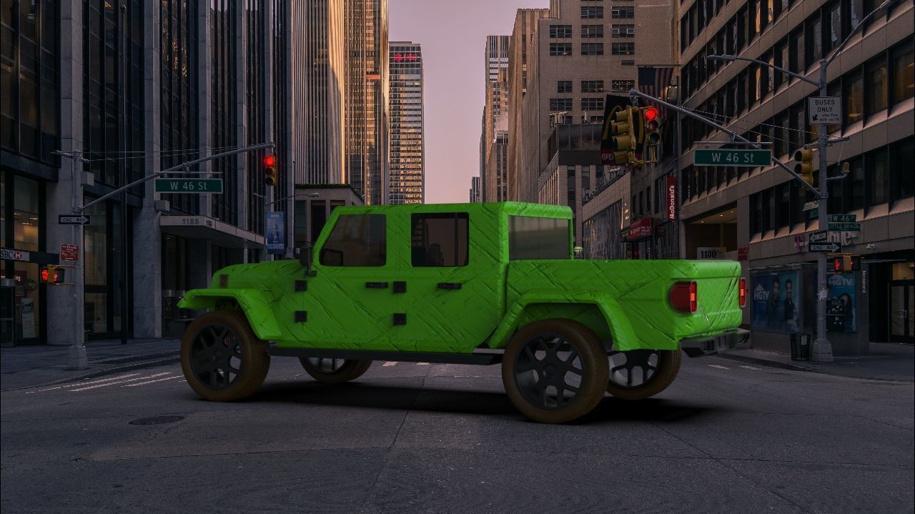 Jeep Wrangler Low-poly 3D model_14