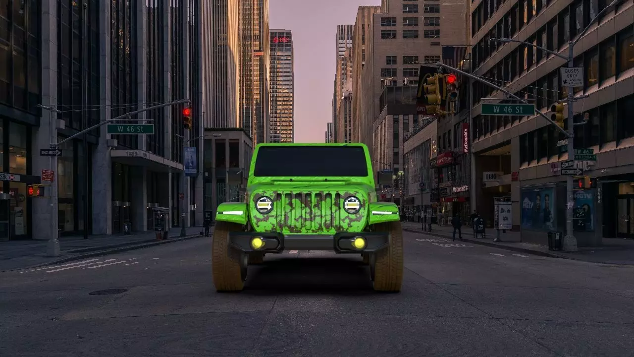 Jeep Wrangler Low-poly 3D model_0