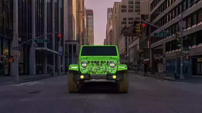 Jeep Wrangler Low-poly 3D model