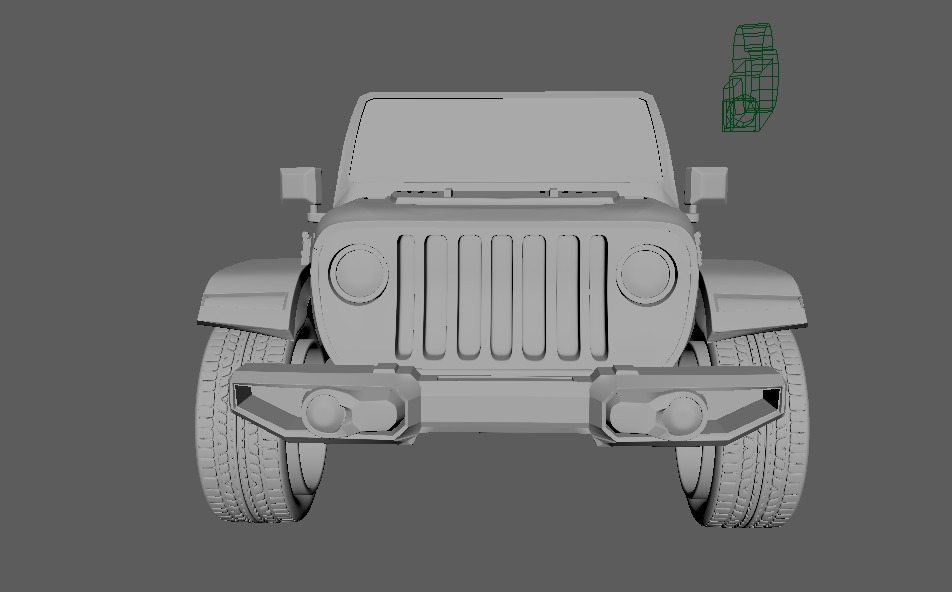 Jeep Wrangler Low-poly 3D model_19