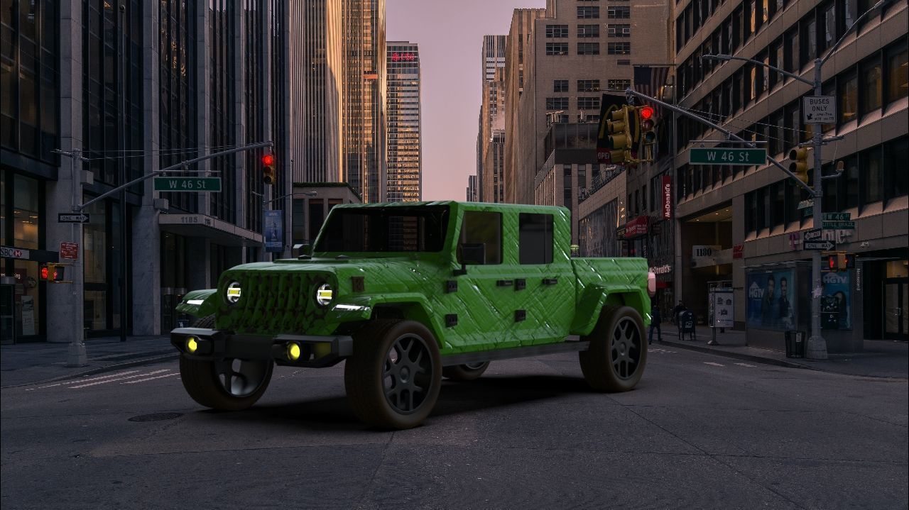 Jeep Wrangler Low-poly 3D model_10