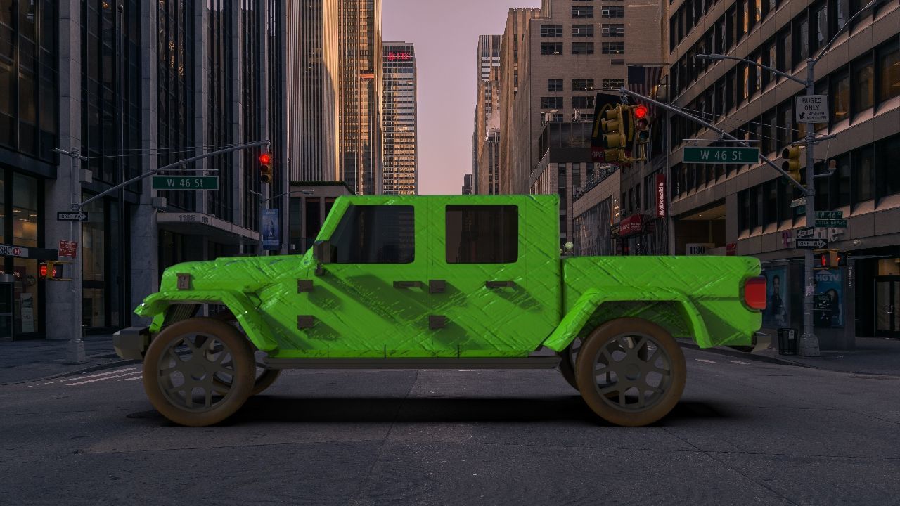 Jeep Wrangler Low-poly 3D model_3
