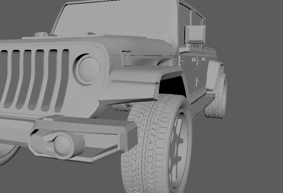 Jeep Wrangler Low-poly 3D model_20