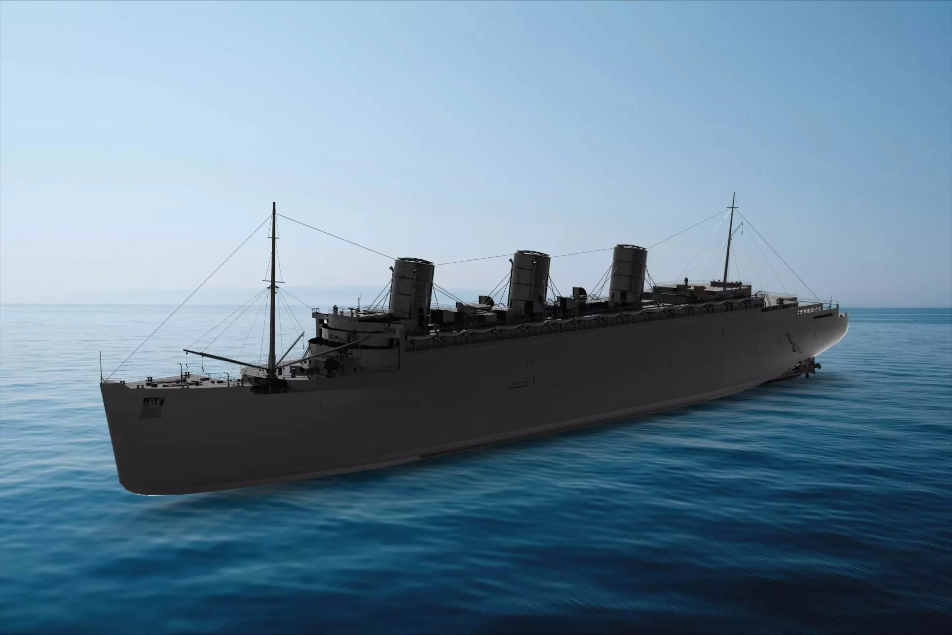 Illustrious-class aircraft carrier 3D model_0