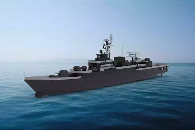 Type 053 frigate 3D model
