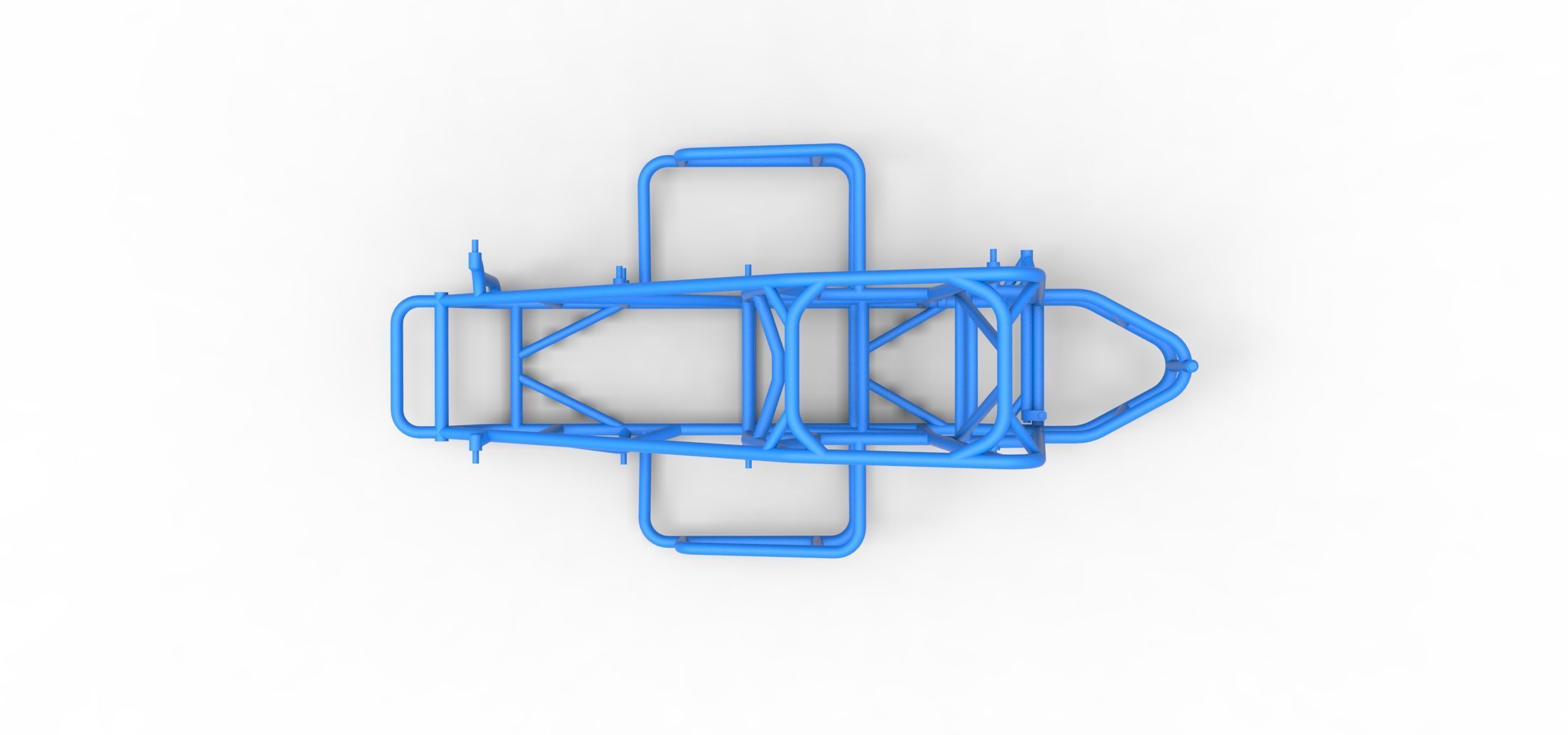 Frame of Midget car Scale 1 to 25 3D print model_7