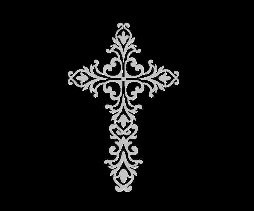 3D Printed Model of the Cross with Unique Pattern Free 3D print model