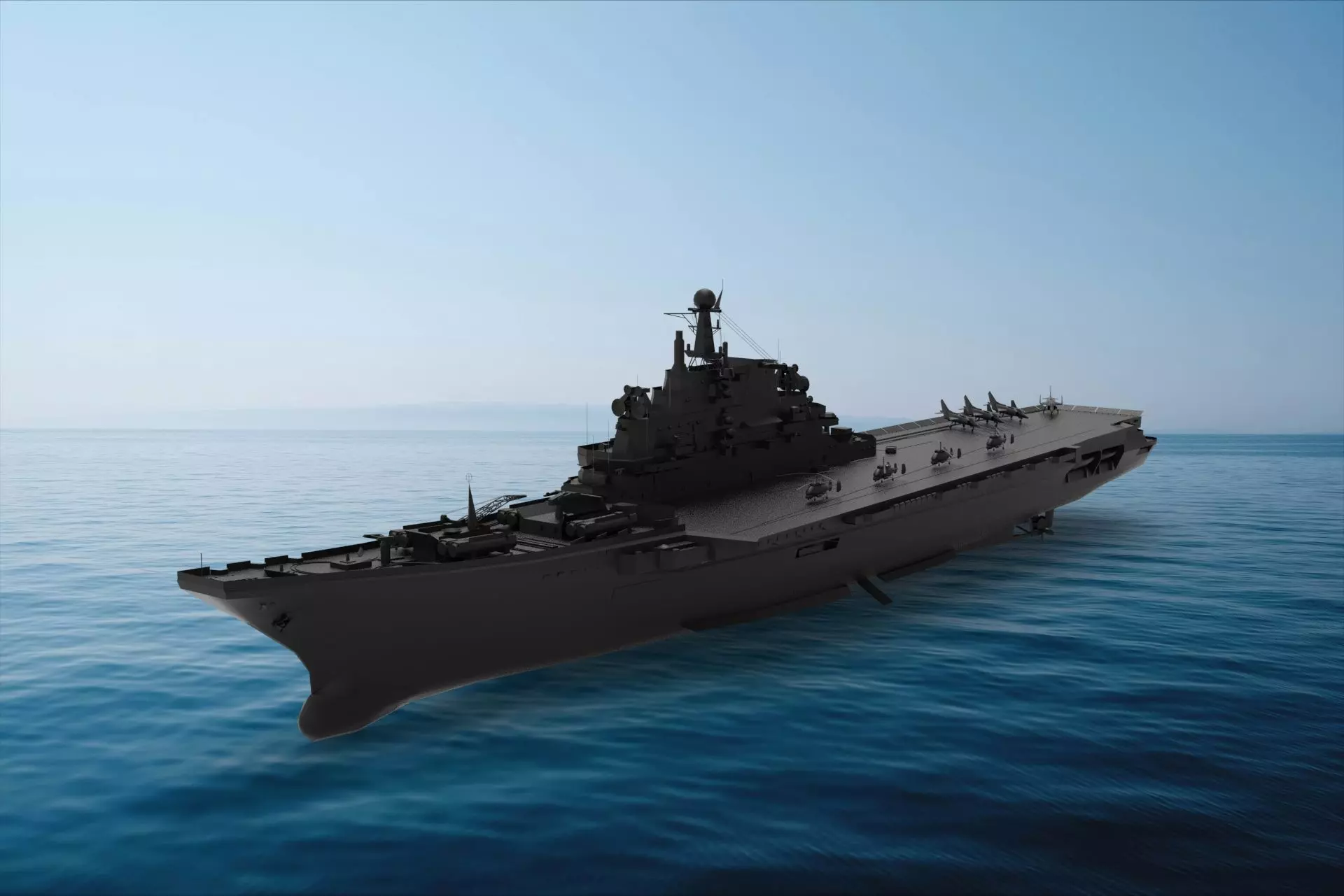 Kiev-class aircraft carrier 3D model_0