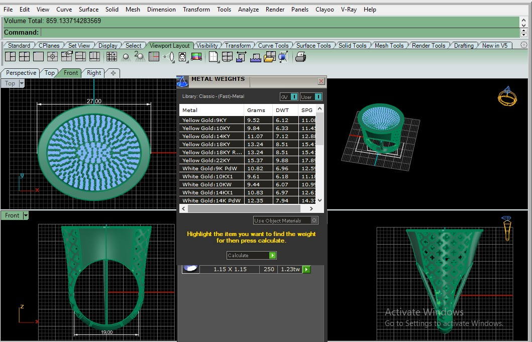 Colosseum High Jewelry Italian Cocktail Diamond Ring 3D print model_3