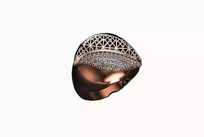 High Jewelry Italian Cocktail Diamond Ring