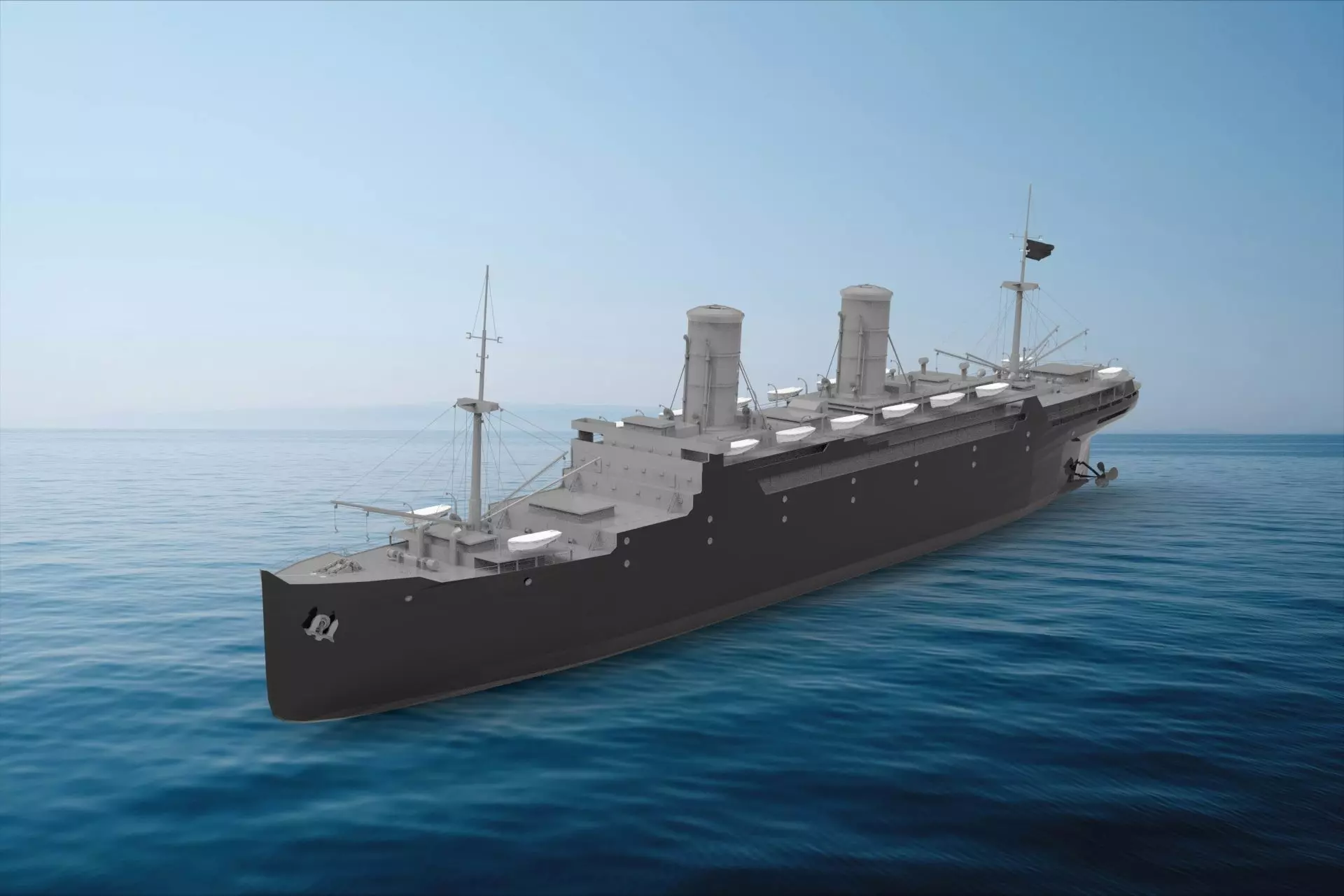 SS Rex Italian ocean liner 3D model_0