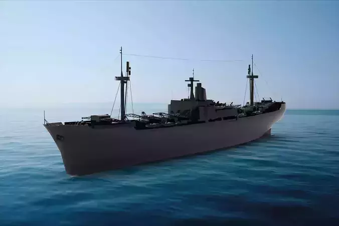Leninsky Komsomol-class cargo ship 3D model