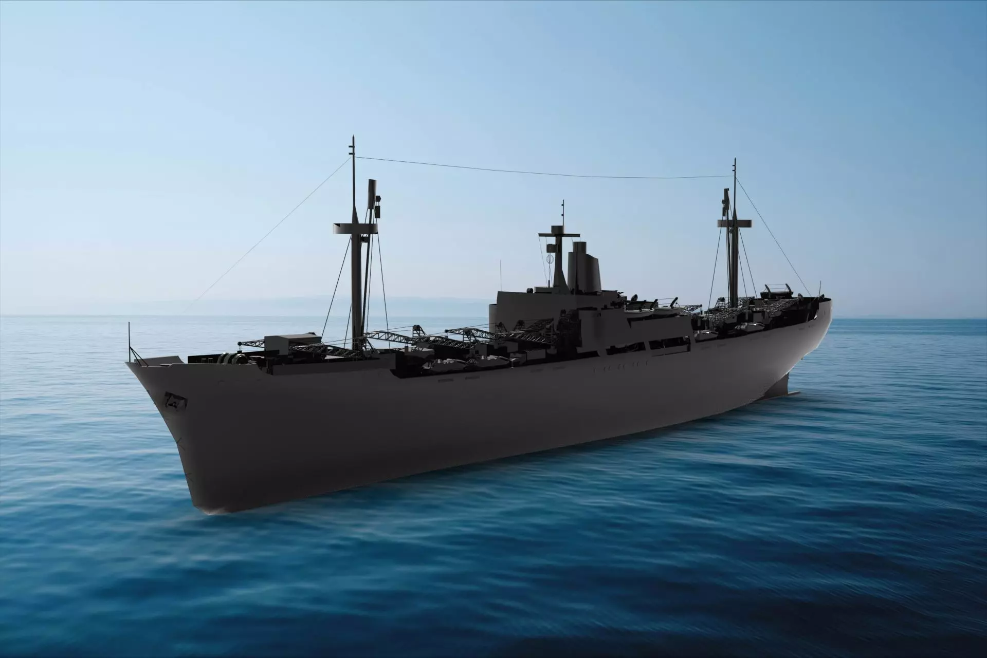 Leninsky Komsomol-class cargo ship 3D model_0