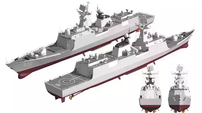 Type 054A guided missile frigate Chinese Liberation Army Navy 3D model