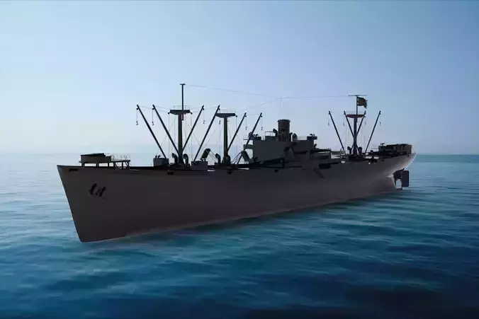 Liberty ship 3D model