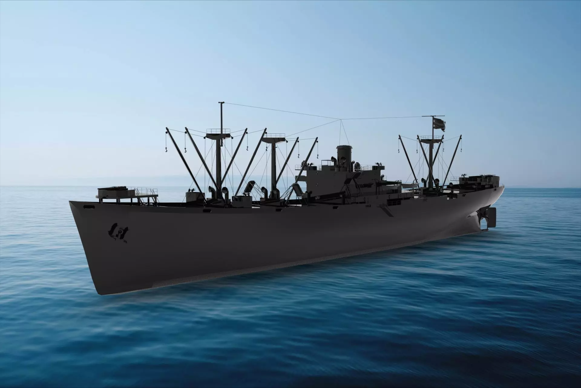 Liberty ship 3D model_0