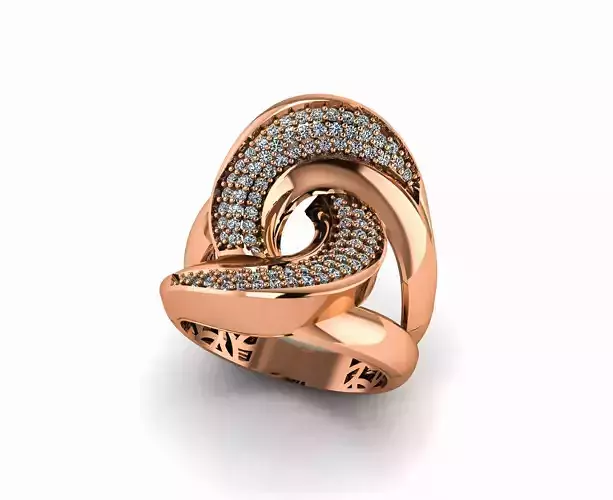 Knot High Jewelry Italian Cocktail Diamond Ring