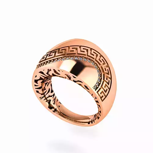 Twisted High Jewelry Italian Cocktail Diamond Ring